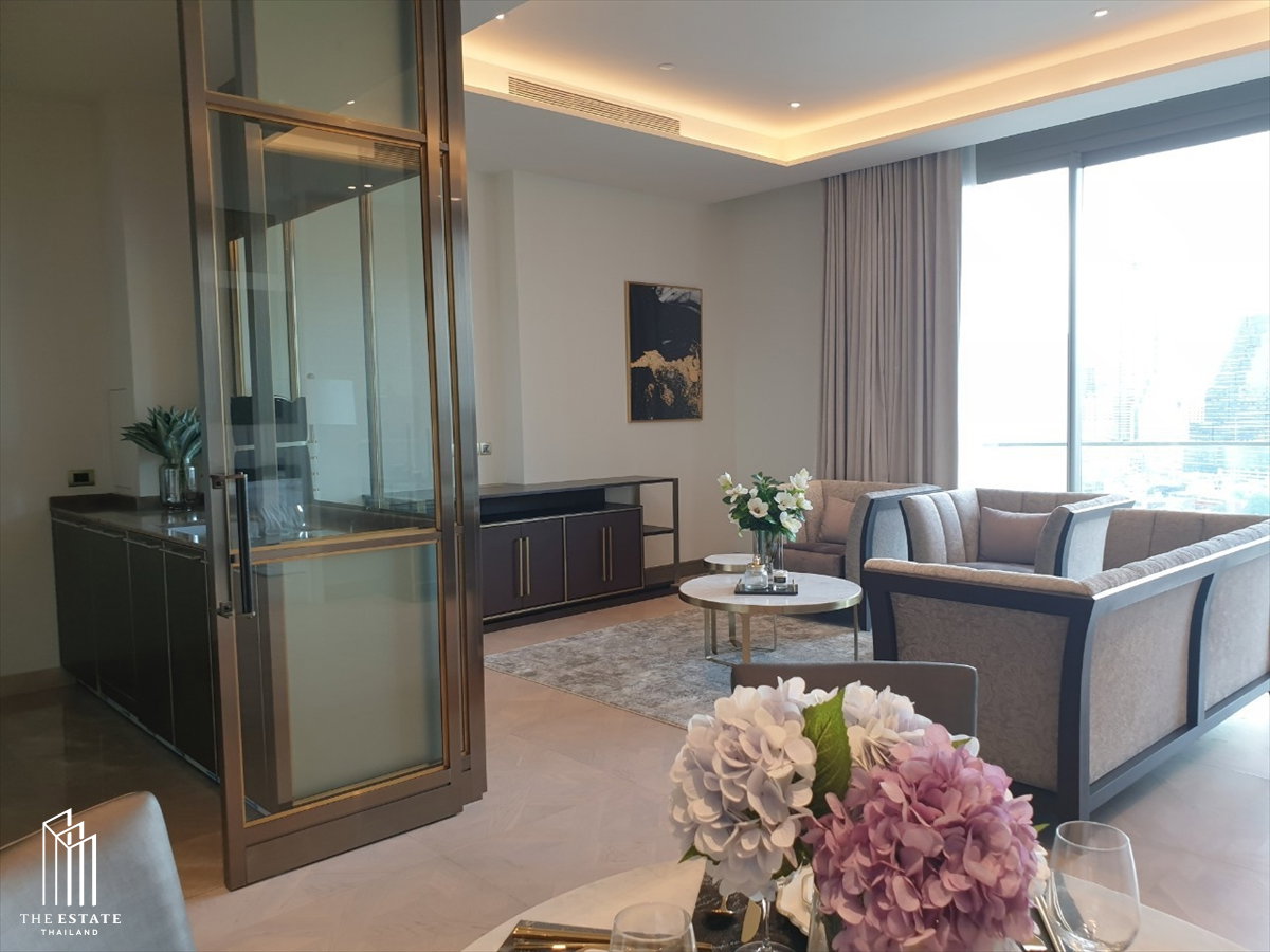 รูป Condo for RENT *The Residences At Mandarin Oriental Bangkok ชั้นสูง ห้องมุม ทิศใต้ วิวแม่น้ำเจ้าพระยา @200,000 Baht - รูปที่ 3/17