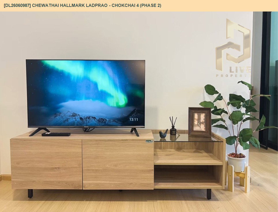 รูป DL26060987 ให้เช่าคอนโด ชีวาทัย ฮอลล์มาร์ค ลาดพร้าว - โชคชัย 4 (เฟส 2) (Chewathai Hallmark Ladprao - Chokchai 4 (Phase 2)) ใกล้ - พร้อมเข้าอยู่ โทรด่วน 0638692663 LineID @952jdxxk - รูปที่ 6/10