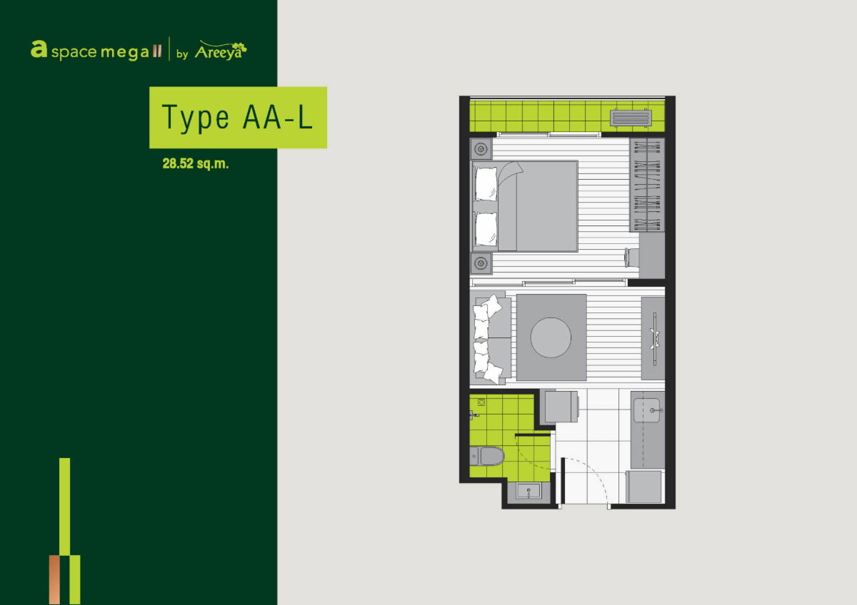 รูป ขายคอนโด A SPACE MEGA 2 ห้องใหม่ ยังไม่เคยมีใครอยู่ บรรยากาศดีมาก ห้องฝั่งทิศตะวันออก - รูปที่ 2/11