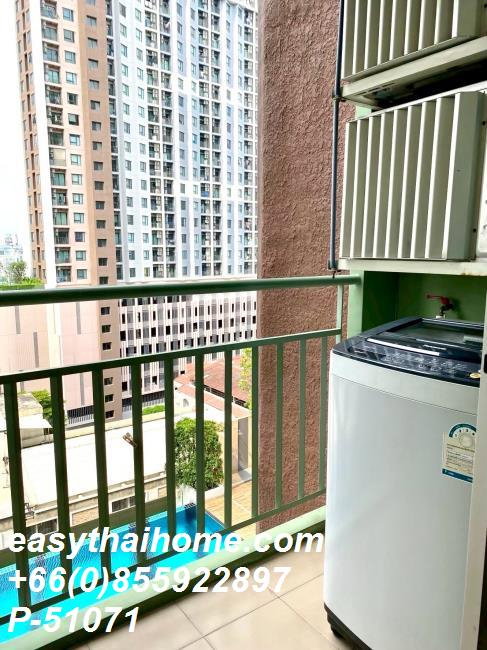 รูป P-51071 — ให้เช่าคอนโด ชั้น 11 อาคาร A Lumpini Place Srinakarin - Huamak Station ใกล้ Airport Link หัวหมาก 085-592-2897 Line: @easythaihome - รูปที่ 7/23