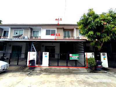 ทาวน์โฮม ถนนบางกรวย-ไทรน้อย : ทาวน์เฮ้าส์ 18.1 ตร.วา บ้านพฤกษา 38/3 (ชัยพฤกษ์-วงแหวน) ไทรน้อย นนทบุรี 1.3M