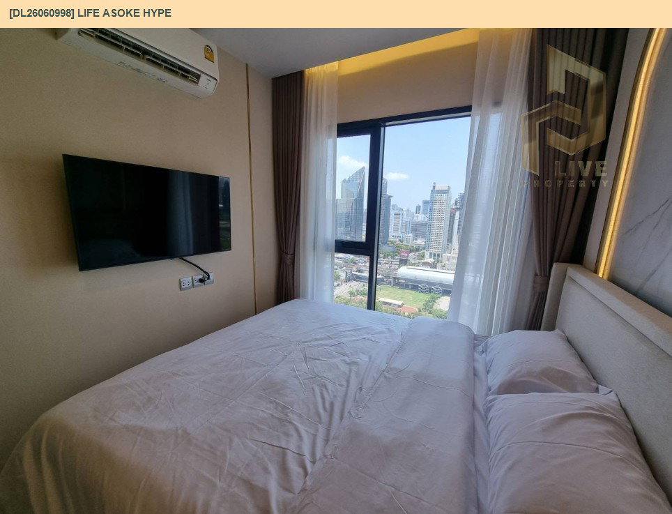 รูป DL26060998 ให้เช่าคอนโด ไลฟ์ อโศก ไฮป์ (Life Asoke Hype) ใกล้ MRT พระราม 9 พร้อมเข้าอยู่ โทรด่วน 0614453194 LineID @952jdxxk - รูปที่ 7/19