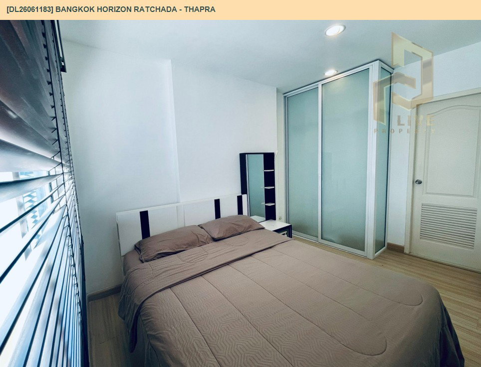 รูป DL26061183 ให้เช่าคอนโด แบงค์คอก ฮอไรซอน รัชดา - ท่าพระ (Bangkok Horizon Ratchada - Thapra) ใกล้ BTS ตลาดพลู พร้อมเข้าอยู่ โทรด่วน 0653619502 LineID @952jdxxk - รูปที่ 2/5