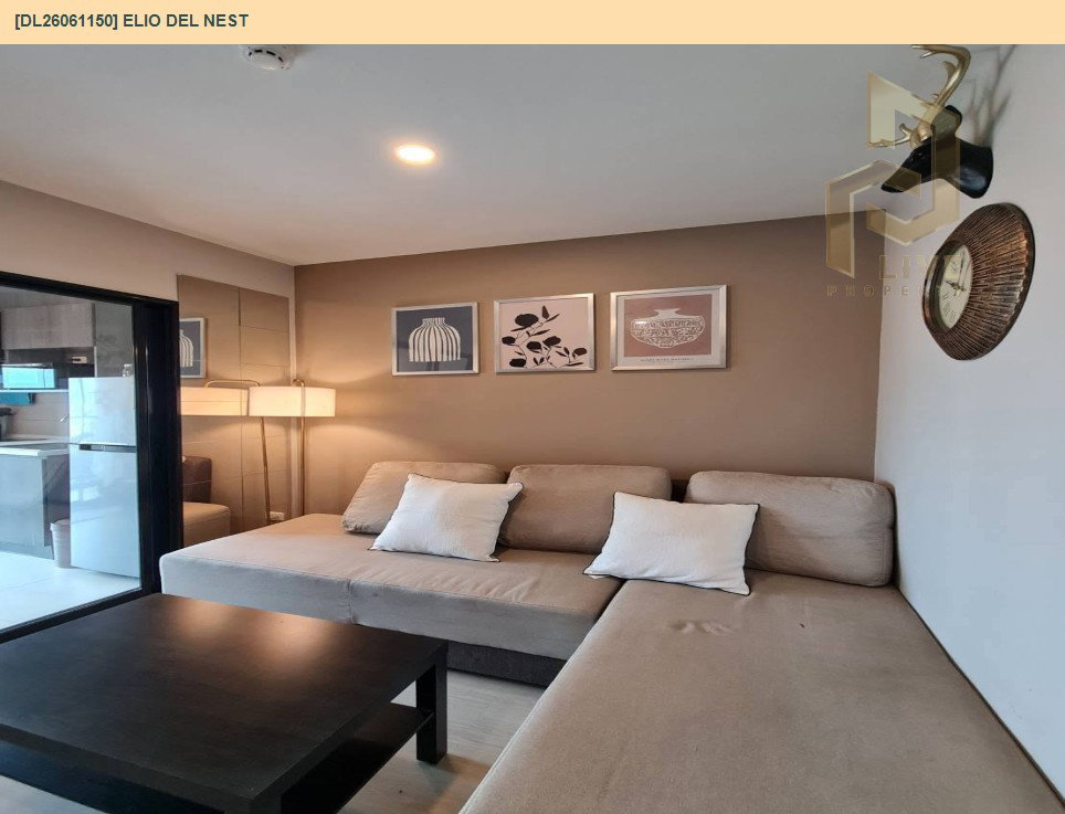 รูป DL26061150 ให้เช่าคอนโด เอลลิโอ เดล เนสท์ (Elio Del Nest) ใกล้ BTS อุดมสุข พร้อมเข้าอยู่ โทรด่วน 0614453194 LineID @952jdxxk - รูปที่ 3/8