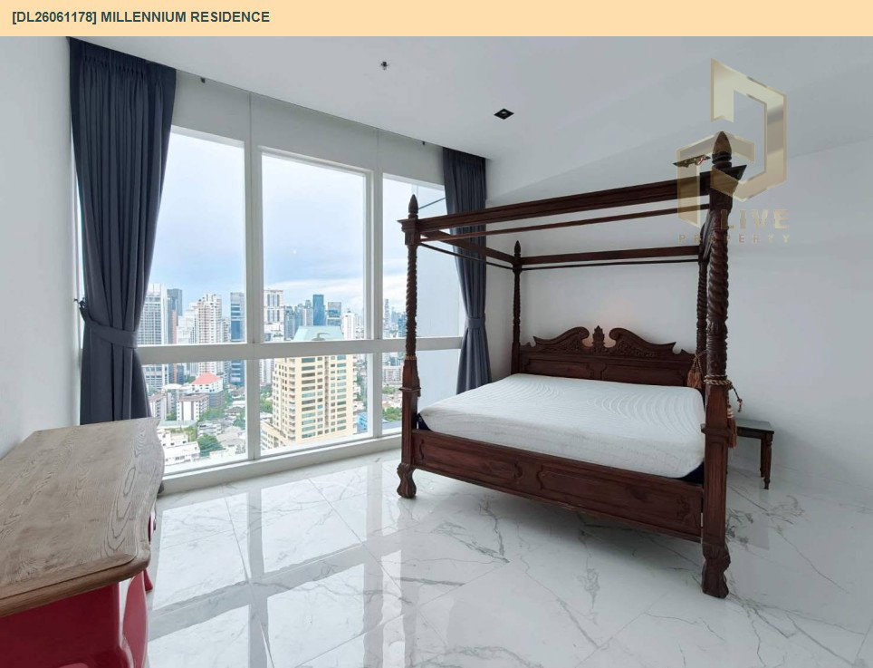 รูป DL26061178 ให้เช่าคอนโด มิลเลนเนียม เรสซิเด้นส์ แอท สุขุมวิท (Millennium Residence) ใกล้ BTS อโศก พร้อมเข้าอยู่ โทรด่วน 0653619502 LineID @952jdxxk - รูปที่ 5/7