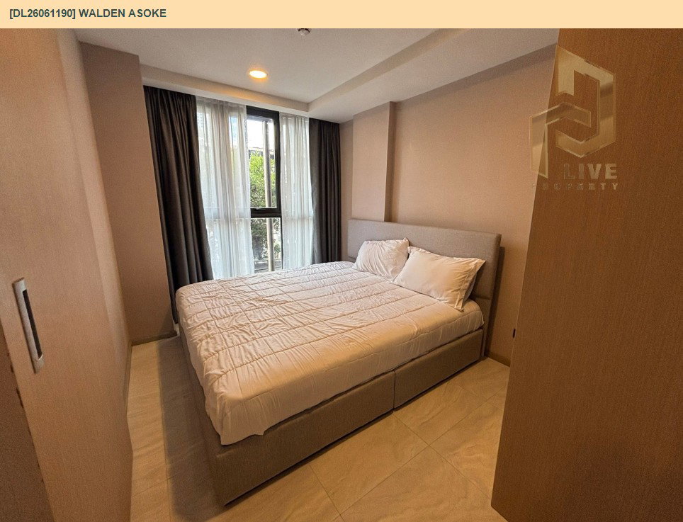 รูป DL26061190 ให้เช่าคอนโด วาลเด้น อโศก (Walden Asoke) ใกล้ BTS อโศก พร้อมเข้าอยู่ โทรด่วน 0638692663 LineID @952jdxxk - รูปที่ 6/10
