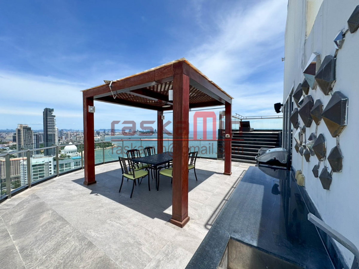 รูป The Palm Wongamat – เพนท์เฮาส์ 3 ชั้น | 4 ห้องนอน | สระว่ายน้ำส่วนตัว | วิวทะเลพาโนรามา | เช่า 600,000 บาท/เดือน - รูปที่ 50/54