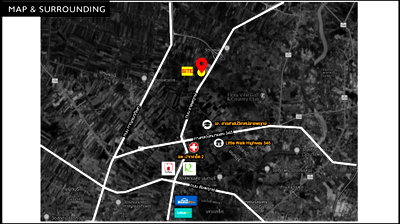 ที่ดิน ถนนราชพฤกษ์ : ขายที่ดินติดถนนราชพฤกษ์ ปทุมธานี ผังเมืองสีชมพู