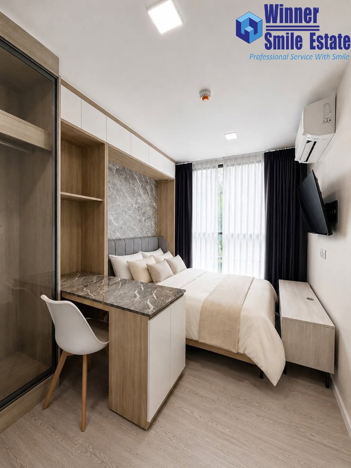 รูป ให้เช่า คอนโด Atmoz Tropicana Bangna ห้องมุม อาคาร A (อาคารหน้าสุดเดินไปถนนได้) - รูปที่ 1/7