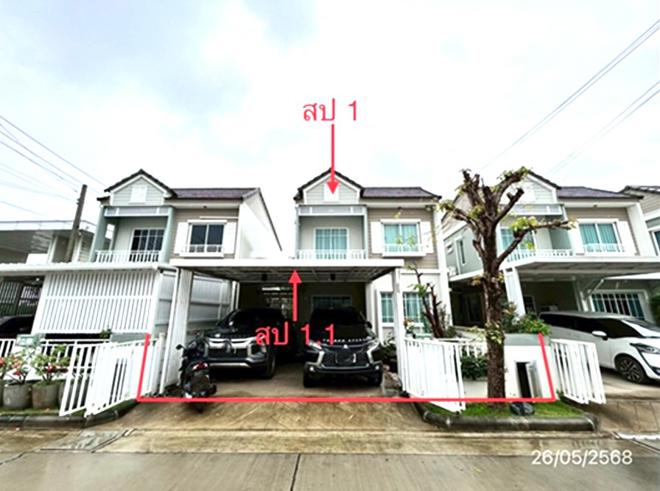 รูป ทาวน์เฮ้าส์ 34.2 ตร.วา เดอะ วิลเลจ บางนา-วงแหวนฯ 3 บางพลี สมุทรปราการ 4.2M - รูปที่ 1/16