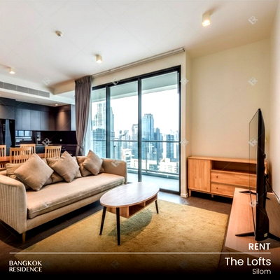 คอนโดให้เช่า : เช่าคอนโด 🌆 The Lofts Silom 2นอน 80ตร.ม. 68k 💙 ห้องชั้นสูง ราคาดี ใกล้ BTS เซนต์หลุยส์