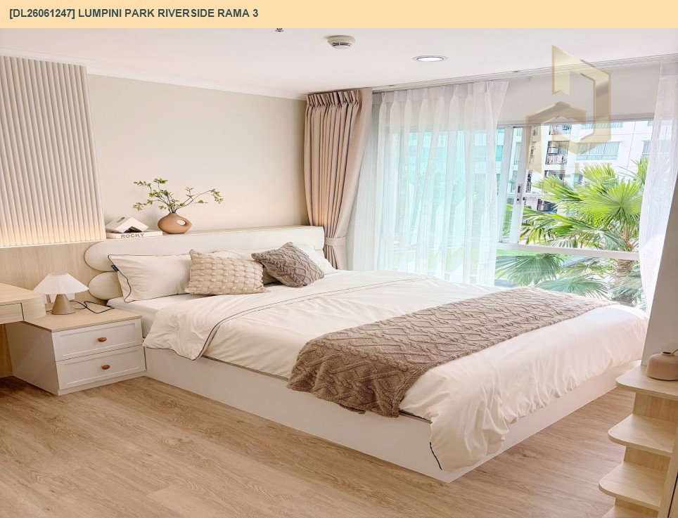 รูป DL26061247 ให้เช่าคอนโด ลุมพินี พาร์ค ริเวอร์ไซด์ พระราม 3 (Lumpini Park Riverside Rama 3) ใกล้ - พร้อมเข้าอยู่ โทรด่วน 0653619502 LineID @952jdxxk - รูปที่ 3/6