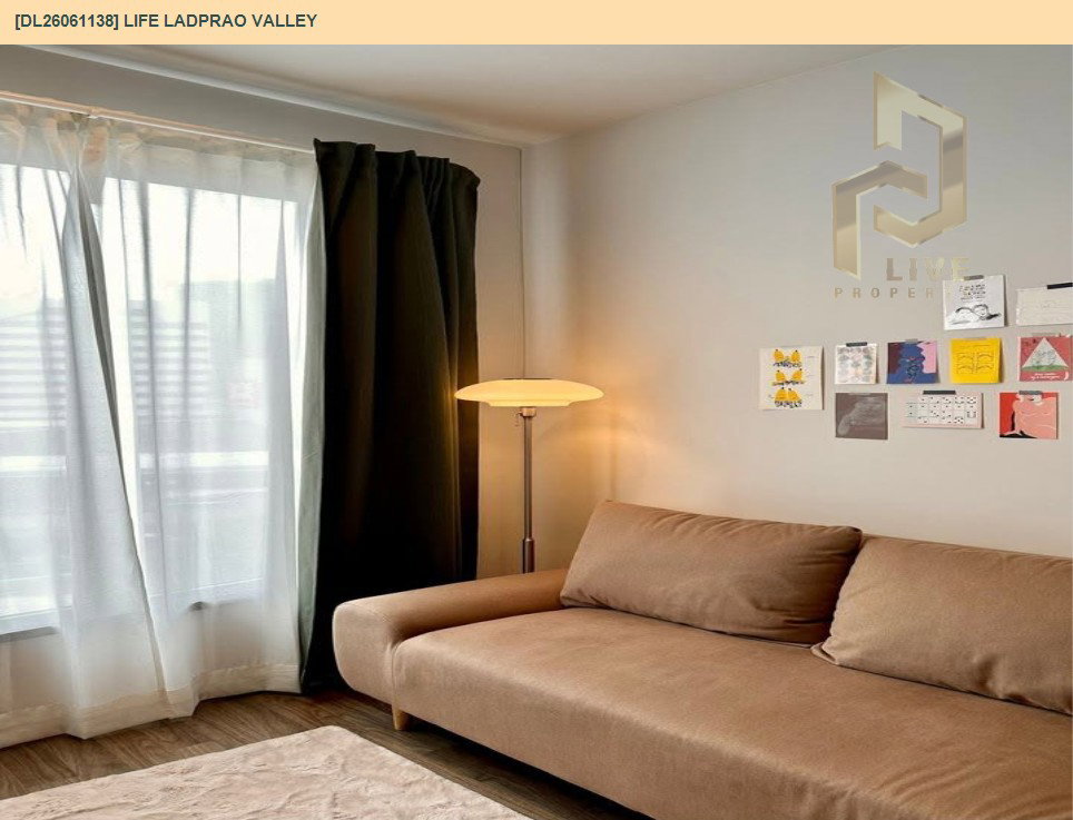 รูป DL26061138 ให้เช่าคอนโด ไลฟ์ ลาดพร้าว แวลลีย์ (Life Ladprao Valley) ใกล้ BTS ห้าแยกลาดพร้าว พร้อมเข้าอยู่ โทรด่วน 0614453194 LineID @952jdxxk - รูปที่ 4/7