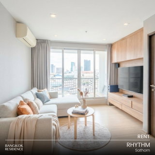 รูปภาพ เช่าคอนโด 💙 RHYTHM Sathorn 2นอน 66.37ตรม 32K ✨ รีโนเวทใหม่ ใกล้ BTS สะพานตากสิน