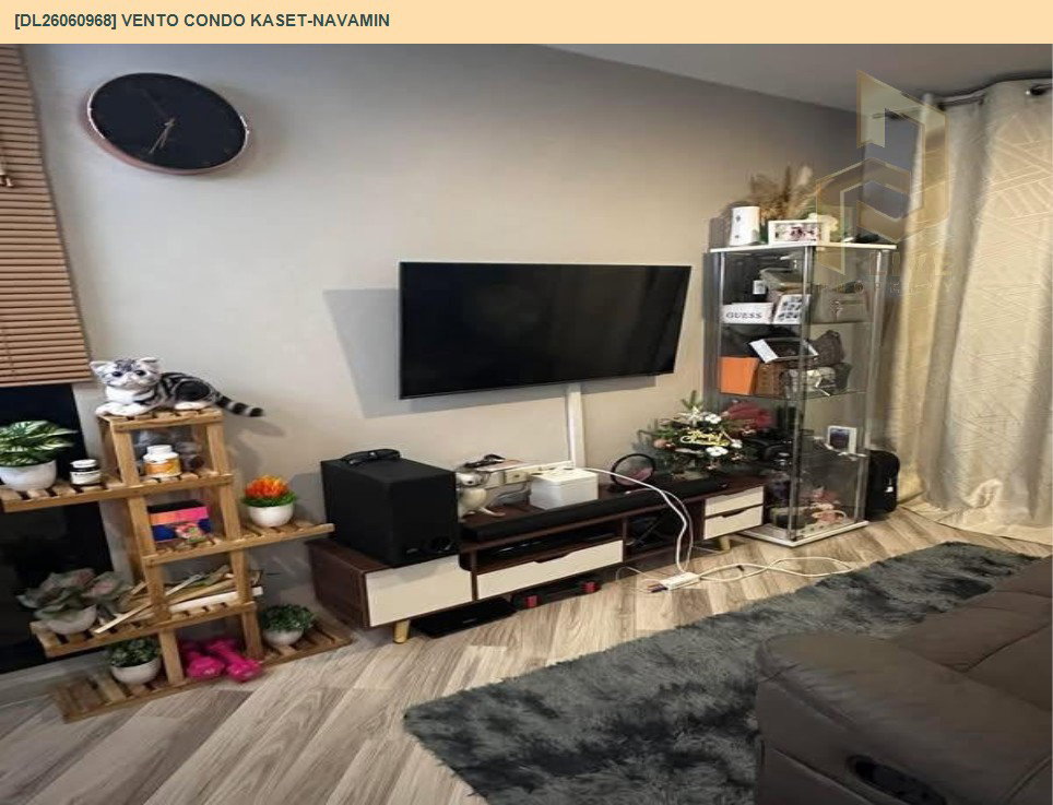 รูป DL26060968 ให้เช่าคอนโด เวนโต้ คอนโด เกษตร-นวมินทร์ (Vento Condo Kaset-Navamin) ใกล้ - พร้อมเข้าอยู่ โทรด่วน 0614453194 LineID @952jdxxk - รูปที่ 4/11