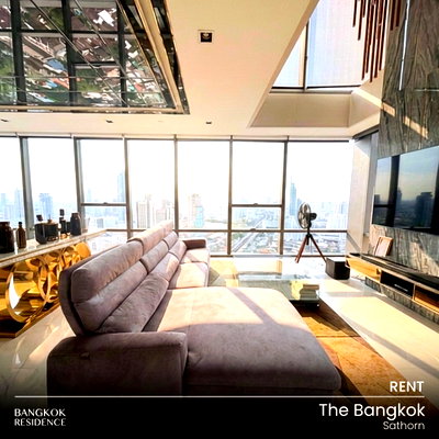 คอนโดให้เช่า : เช่าคอนโด 🌃 The Bangkok Sathorn 1นอน 52ตร.ม. 100k 🌠 ยูนิตสวยที่สุด ชั้นสูง ใกล้ BTS สุรศักดิ์ 