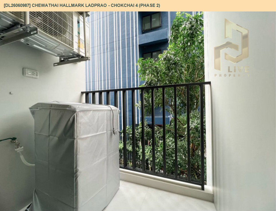รูป DL26060987 ให้เช่าคอนโด ชีวาทัย ฮอลล์มาร์ค ลาดพร้าว - โชคชัย 4 (เฟส 2) (Chewathai Hallmark Ladprao - Chokchai 4 (Phase 2)) ใกล้ - พร้อมเข้าอยู่ โทรด่วน 0638692663 LineID @952jdxxk - รูปที่ 10/10