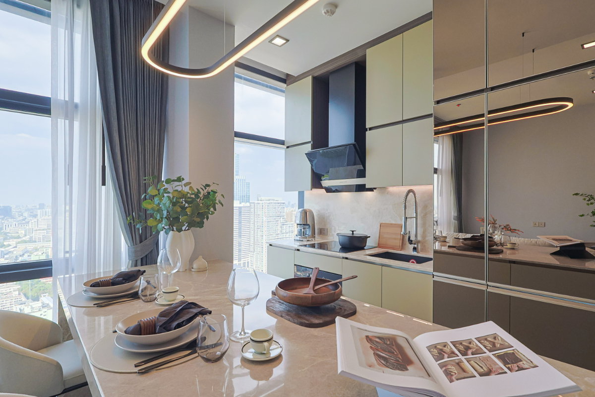 picture For Rent: Loft-Style Corner Unit at Ratchathewi Fully furnished unit two beds located on the 27th floor - 10/21
