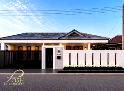 Twin houses for sale Muang Phuket Phuket : Thepburi Village (Kuku) Newly renovated 3bedroom semi-detached home near Rajabhat Intersection, Ratsada-Samkong