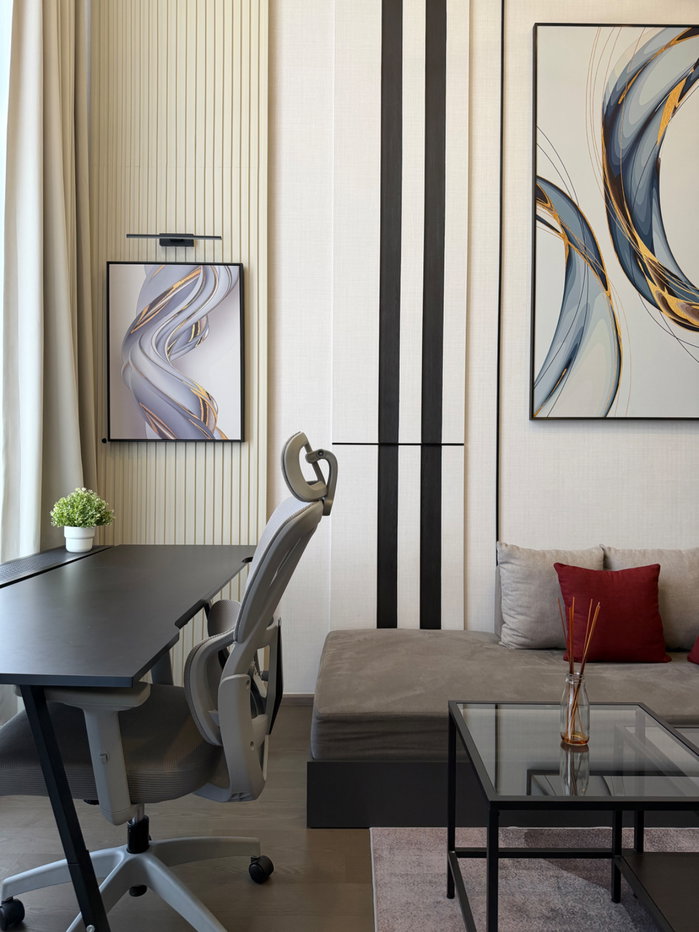picture For Rent - PARK ORIGIN CHULA - SAMYAN , Luxury Duplex 1 bedroom 1 bathroom - 5/9