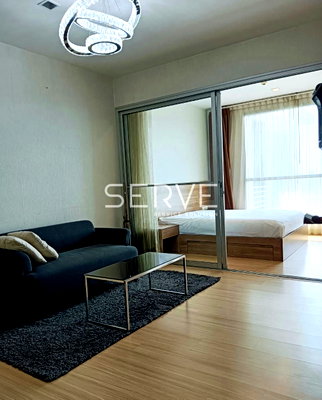 Condos for rent : 1 Bed Large Room City View Super High Fl. 30+ Fully furnished  Good Location Next to MRT MRT Huai Khwang 50 m @  Rhythm Ratchada - Huai Khwang
