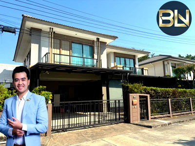 Houses for rent Mega Bangna : For rent One of the houses with the highest decoration value in the project "Passorn Prestige Bangna-Suvarnabhumi" project near Mega Bangna & Airport
