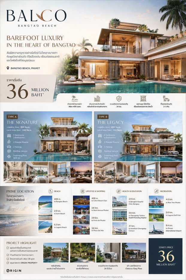 รูป บ้านหรูพูลวิลล่า บางเทา, ภูเก็ต ใกล้หาด 400เมตร - รูปที่ 19/20