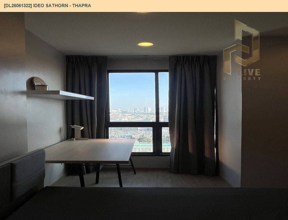 รูป DL26061322 ให้เช่าคอนโด ไอดีโอ สาทร - ท่าพระ (IDEO Sathorn - Thapra) ใกล้ BTS โพธิ์นิมิตร พร้อมเข้าอยู่ โทรด่วน 0638692663 LineID @952jdxxk - รูปที่ 4/9