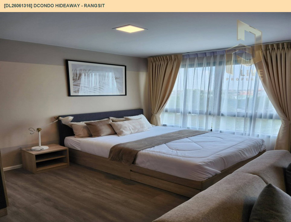 รูป DL26061316 ให้เช่าคอนโด ดีคอนโด ไฮด์อเวย์ - รังสิต (dcondo Hideaway - Rangsit) ใกล้ - พร้อมเข้าอยู่ โทรด่วน 0653619502 LineID @952jdxxk - รูปที่ 4/6