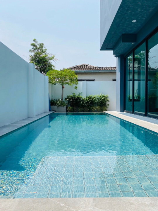 รูป ให้เช่า Modern Luxury Pool Villa ทำเลหายากในหมู่บ้านวังตาล เชียงใหม่ ใกล้โรงเรียนนานาชาติ ศูนย์การค้า สนามบินเชียงใหม่พร้อมสระว่ายน้ำส่วนตัว -RW008042 - รูปที่ 7/9