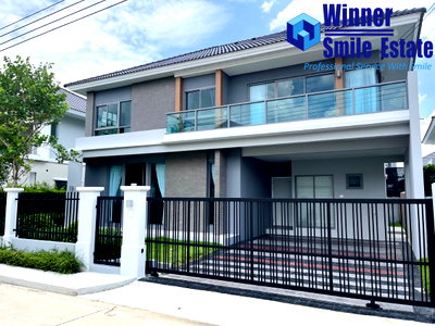 บ้านเดี่ยวให้เช่า : เช่า เพอร์เฟค เพลส สุขุมวิท 77 สุวรรณภูมิ เฟส 7 บ้านสวยมือ 1 ใกล้โรบินสัน ลาดกระบัง