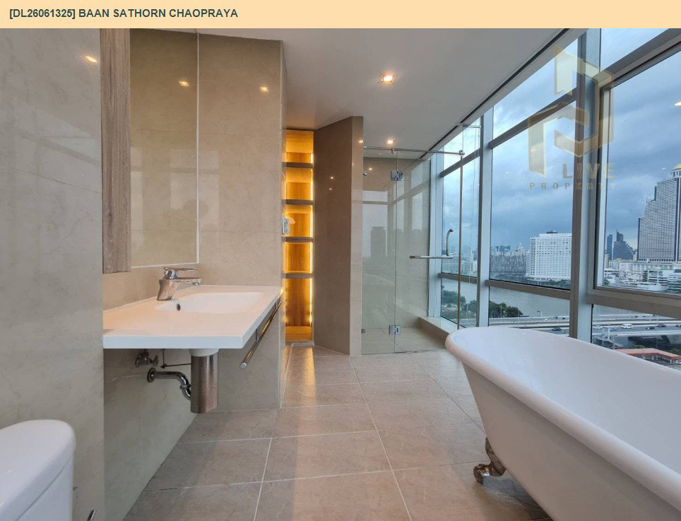 รูป DL26061325 ให้เช่าคอนโด บ้านสาทร เจ้าพระยา (Baan Sathorn Chaopraya) ใกล้ BTS กรุงธนบุรี พร้อมเข้าอยู่ โทรด่วน 0638692663 LineID @952jdxxk - รูปที่ 7/7