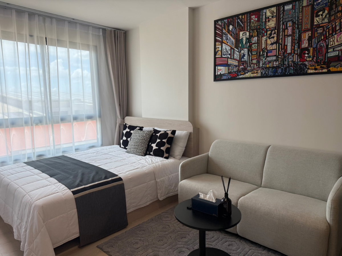 รูป ห้องสวย สะอาด เฟอร์นิเจอร์ครบ พร้อมเข้าอยู่ ไลน์ n_789 📍 Condo for rent: Dcondo Vivid Rangsit, opposite Bangkok University 🏫 - รูปที่ 3/12
