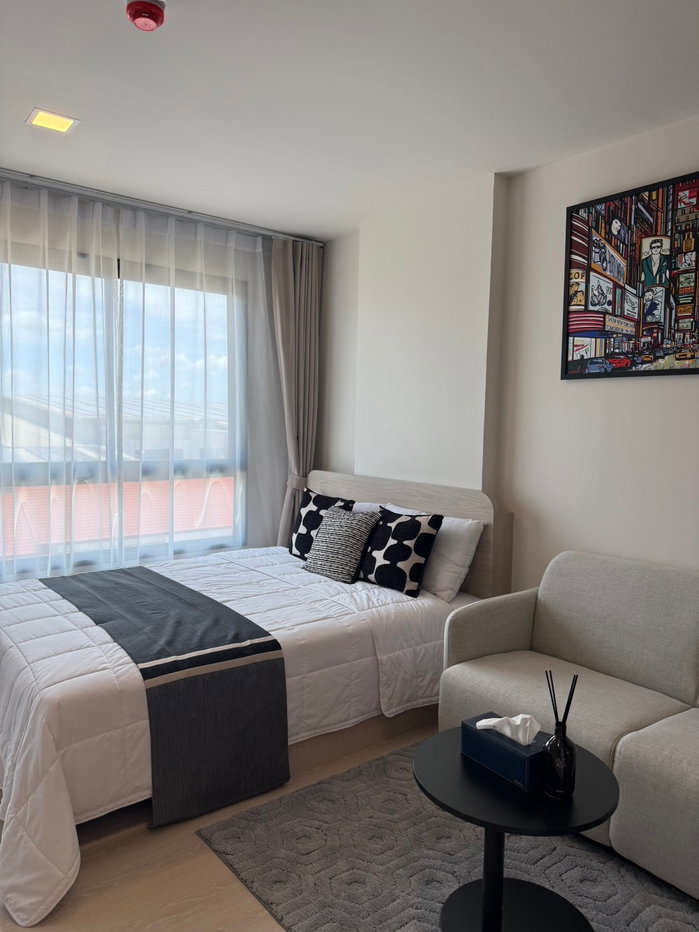 รูป ห้องสวย สะอาด เฟอร์นิเจอร์ครบ พร้อมเข้าอยู่ ไลน์ n_789 📍 Condo for rent: Dcondo Vivid Rangsit, opposite Bangkok University 🏫 - รูปที่ 1/12