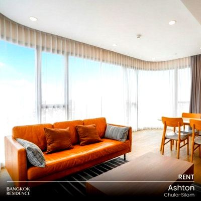 คอนโดให้เช่า : เช่าคอนโด 🔥 Ashton Chula-Silom 2นอน 58ตร.ม. 45k 🔥 ยูนิตสวยราคาดี ใกล้ MRT สามย่าน  