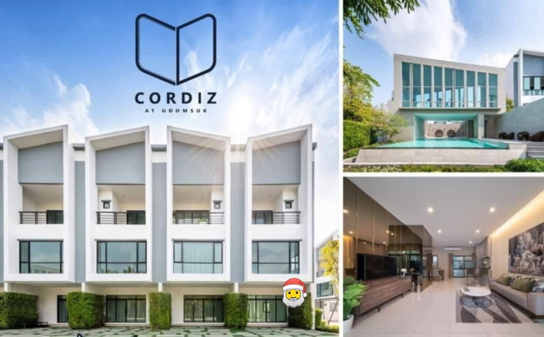 รูป 🏡ขาย / เช่า ทาวน์โฮมหรู 3 ชั้น CORDIZ อุดมสุข 3 ห้องนอน 4 ห้องน้ำ ทำเลสุขุมวิท วิวสวน พร้อมอยู่ หน้าบ้านวิวสวน - รูปที่ 1/19