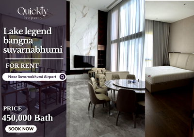 เช่าบ้านเดี่ยว สมุทรปราการ : Lake legend bangna suvarnabhumi | ราคา 450,000 บาท | บ้านสวย ทำเลดี เดินทางสะดวก พร้อมอยู่ 