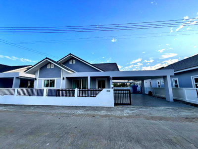 Houses for sale Saraphi Chiang Mai : Brand new single-story detached house for sale, ready to move in, Don Kaeo, #Saraphi. Only 2.39 million baht!