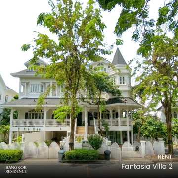House for Rent 🏡 Fantasia Villa 2-Luxury European-Style Townhome, Only 400 m to BTS Bearing, 4BR 51sq.w. 75K 