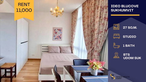 🌈✨ Sweet cozy room at Ideo Blucove Sukhumvit 💖 BTS view, fully renovated & move-in ready — by on-site project agent 🚝