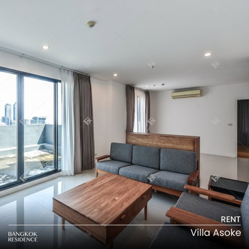 Rental Condo 🌃 Villa Asoke, 5BR 312.8 sq.m. 190K 💎 Luxury Spacious Unit, Move-in Ready, Near MRT Phetchaburi 