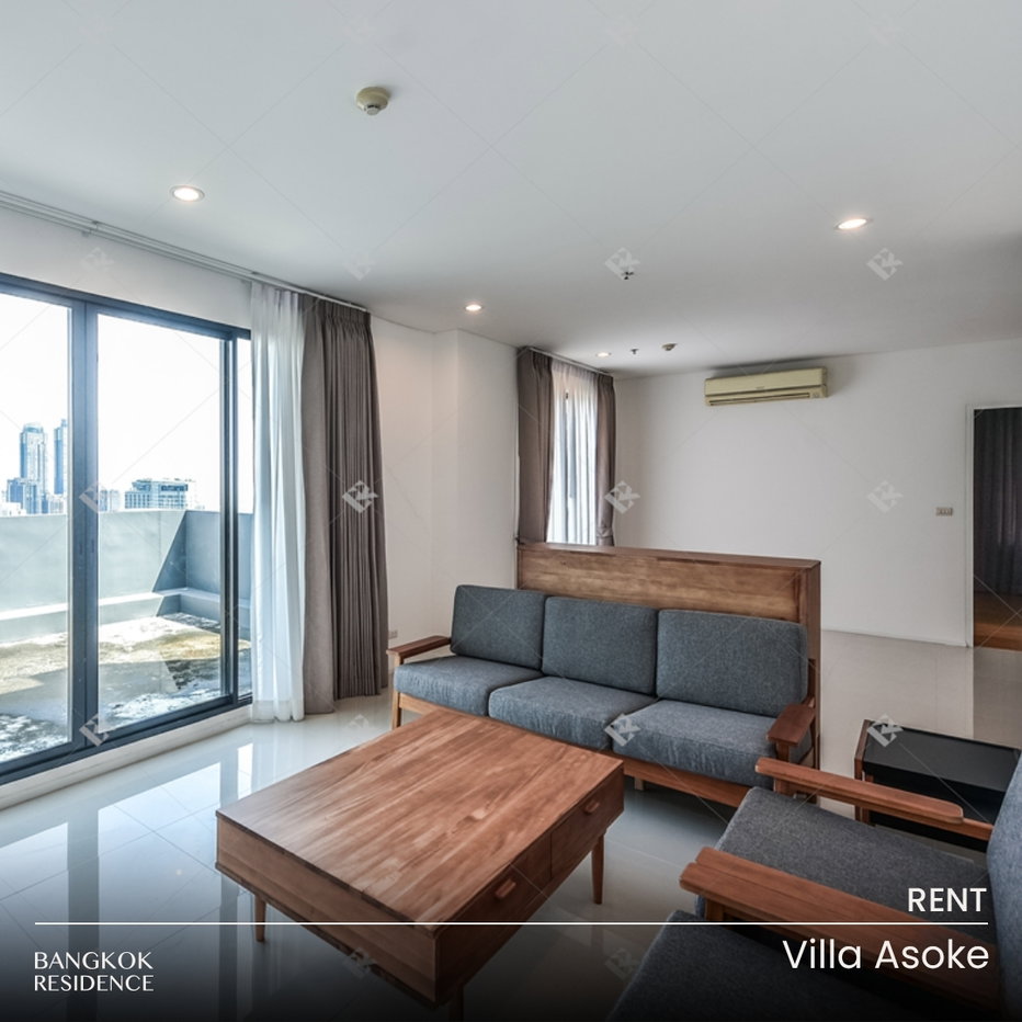 รูป เช่าคอนโด 🌃 Villa Asoke  5นอน 312.80ตรม 190K  💎 ห้องสวย พร้อมเช่า ใกล้ MRT เพชรบุรี    - รูปที่ 1/11
