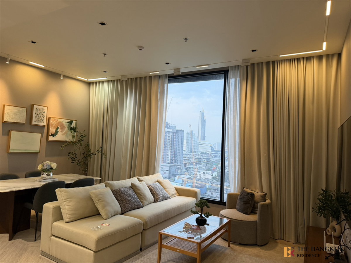 picture Rental Condo 🌃 Chapter Charoennakhorn-Riverside, 2BR 68 sq.m. 55K 💫 High Fl., Spacious Unit, Great View  - 10/11