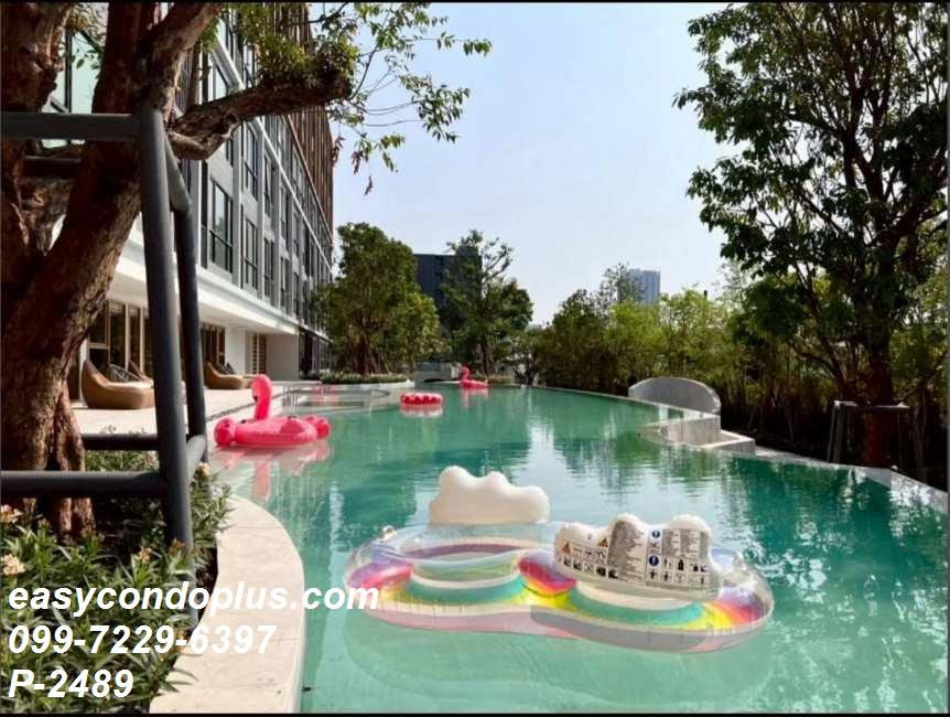 รูป P-2489 | Atmoz Tropicana Bangna วิวสระว่ายน้ำ บรรยากาศรีสอร์ท ใกล้ MRT ศรีเอี่ยม 13,000 บาท | Line Id: @easycondoplus | 099-229-6397 - รูปที่ 6/7