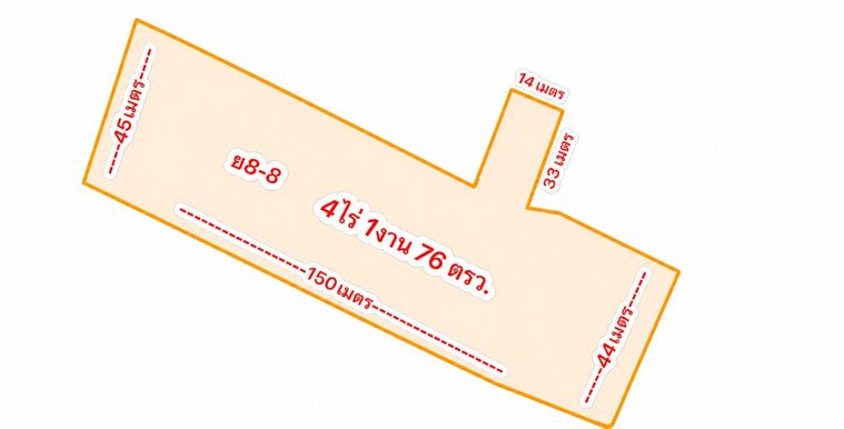 Land for sale, 1776 sq wah, Bang Phlat
