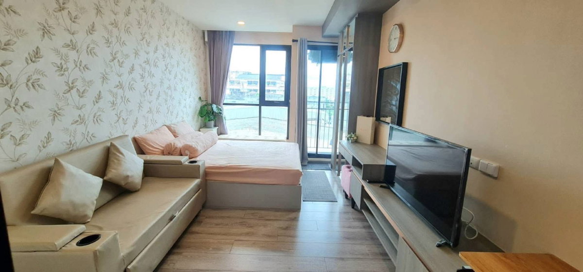 รูป 💮ให้เช่าคอนโด Knightsbridge Collage Sukhumvit 107 ใกล้ BTS แบริ่ง  ขนาด 24 ตรม.ห้องสวย เฟอร์นิเจอร์ครบเช่าเพียง 10000- - รูปที่ 2/19