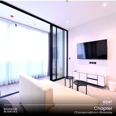 คอนโดให้เช่า : One of the best 2-br layouts 🌃 @ Chapter Charoennakhorn-Riverside 🌊 stunning river view 