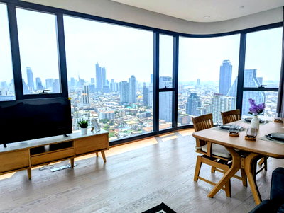 คอนโดให้เช่า : *AP201* 🔥ด่วน ให้เช่า Ashton Chula–Silom | 2BR 57.5 ตร.ม. ชั้น 34 | เพียง 55,000 บาท | ใกล้ MRT สามย่าน