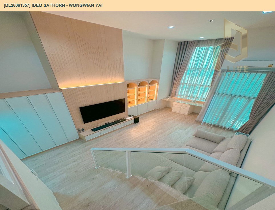 รูป DL26061357 ให้เช่าคอนโด ไอดีโอ สาทร - วงเวียนใหญ่ (IDEO Sathorn - Wongwian Yai) ใกล้ BTS วงเวียนใหญ่ พร้อมเข้าอยู่ โทรด่วน 0653619502 LineID @952jdxxk - รูปที่ 4/4