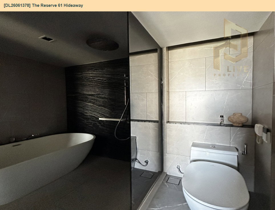 รูป DL26061378 ให้เช่าคอนโด เดอะ รีเซิร์ฟ 61 ไฮด์อะเวย์ (The Reserve 61 Hideaway) ใกล้ BTS ทองหล่อ พร้อมเข้าอยู่ โทรด่วน 0638692663 LineID @952jdxxk - รูปที่ 9/10